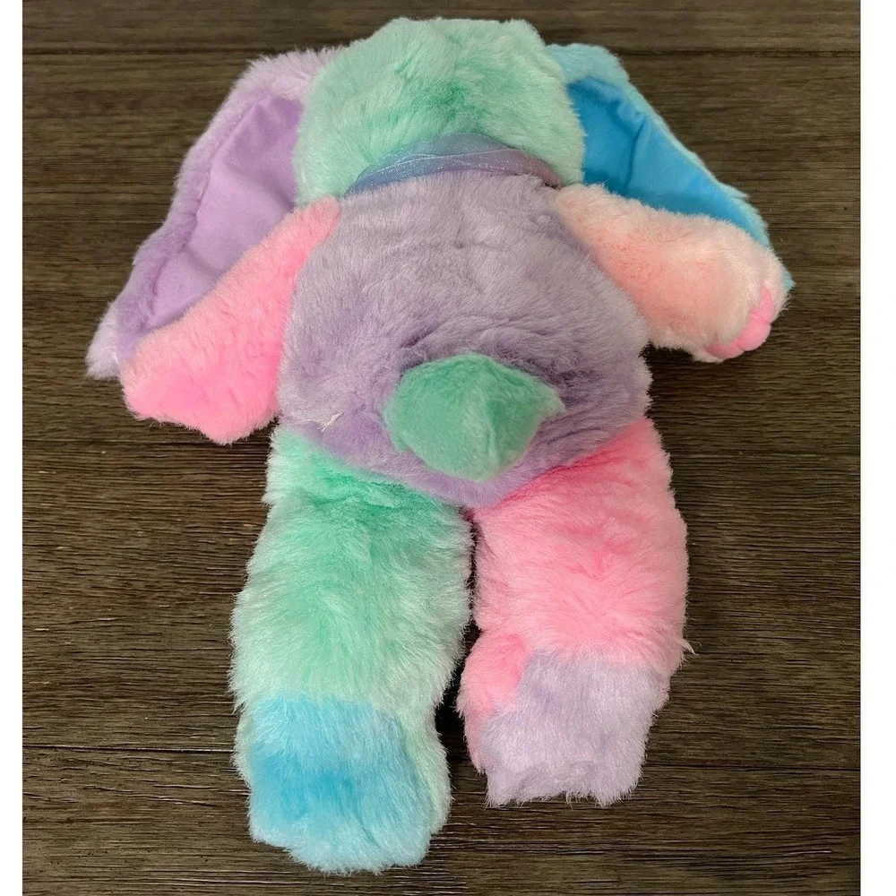Dan Dee Pastel Colorblock Easter Bunny Rabbit Plush Stuffed Animal Patchwork 11